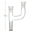 FunChem 3-Way Claisen Distillation Adapter with 24/40 Joints Connecting Adapter,