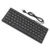 78 Key Ultra Slim Wired Keyboard Ergonomic QWERTY Layout Dual