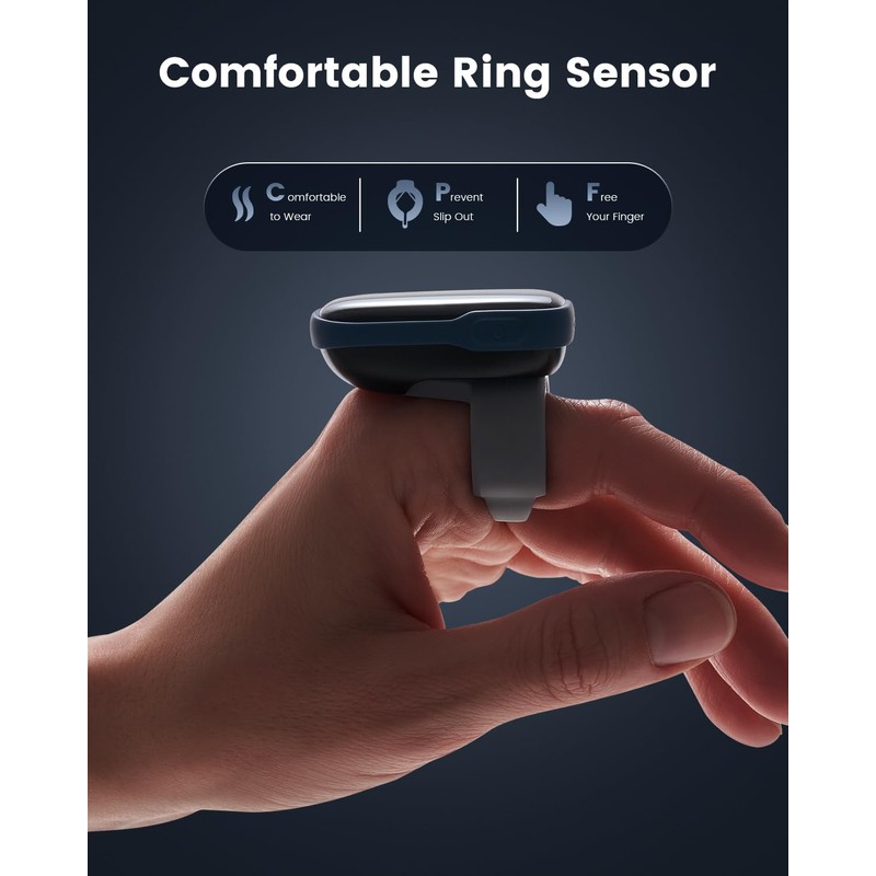 Vibeat Oxylink Wearable Pulse Oximeter - Bluetooth Oxygen Meter with