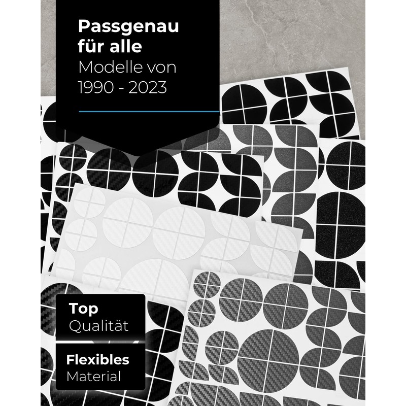 BLACKSHELL Set of 74 Emblem Stickers - For All Emblems