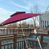 WujinJoy Heavy-Duty Patio Umbrella Clamp Stand - Adjustable Metal Umbrella