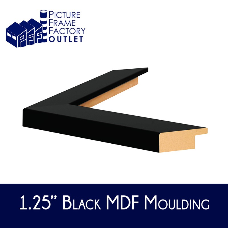 PictureFrameFactoryOutlet (1) -24x36-1.25" Flat Black Profile - Puzzle Frame -