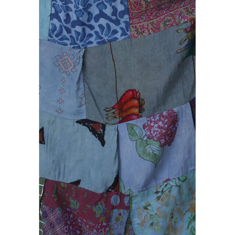 Exotic India Falda larga bohemia estampada de Gujarat con parche,