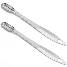 2 Pcs 1/4 Teaspoon(1.25 mL | 1/4 Tsp | 1/16 Tbsp | 1.25 cc | 1/32 oz) Stainless Steel Single Measuring Spoon, Long Handle Metal Measuring Spoon, Kitchen Gadgets for Cooking & Baking