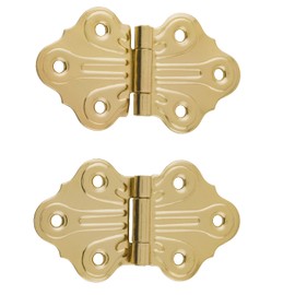 Polished Brass Butterfly Hinge | Pack of 2 | Cabinet, Cupboard Door, Box Furniture Hardware | UA-264-HPB (1)