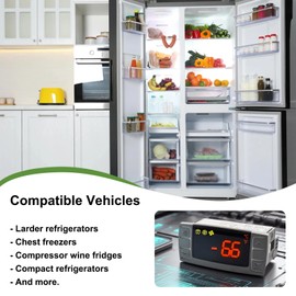 Temperature Controller XR03CX-4N1F1 for Dixell, Programmable Digital Thermostat Fit for Commercial Refrigerators/Freezer 120V 50-60Hz with Sensor Probe (XR03CX-4N1F1)