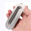 Generic 2 Pack Oval Flush Door Pull Handles, Stainless Steel
