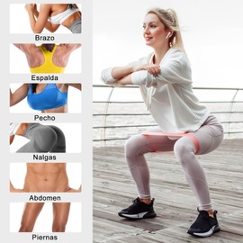 KIDS CHOICE Ligas de Resistencia para Ejercicio, Bandas Elásticas de Resistencia con 5 Niveles de Resistencia, Ligas de Látex Natural para Hombre y Mujer, Ligas Gym para Musculación, Yoga(Rosado)