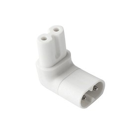 YEKELLA Figure 8 IEC 320 C7 to C8 90 Degree up Down Angled Right Angle AC Adapter Extension, White