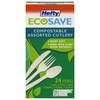 Hefty ECOSAVE Heavy Duty Assorted Cutlery, White, 24 Count, Pack