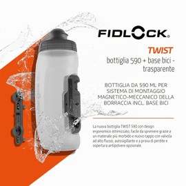 Fidlock Set di borracce Twist Bottle 590, colore: bianco trasparente