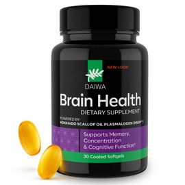Daiwa Brain Supplement for Adults with Hokkaido Scallop Oil Plasmalogen (HSOP) - 30 Capsules