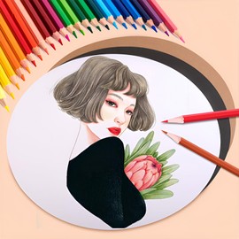 WUMUZAI 25cm Cardstock Circle 50 Sheets Round Painting Card Thick Card Craft Paper Cardboard Blank Paper Cutouts for Drawing Writing Art Party Decoration White and Black