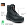 Timberland PRO 6IN Direct Attach Men's, Black, Steel Toe, EH,