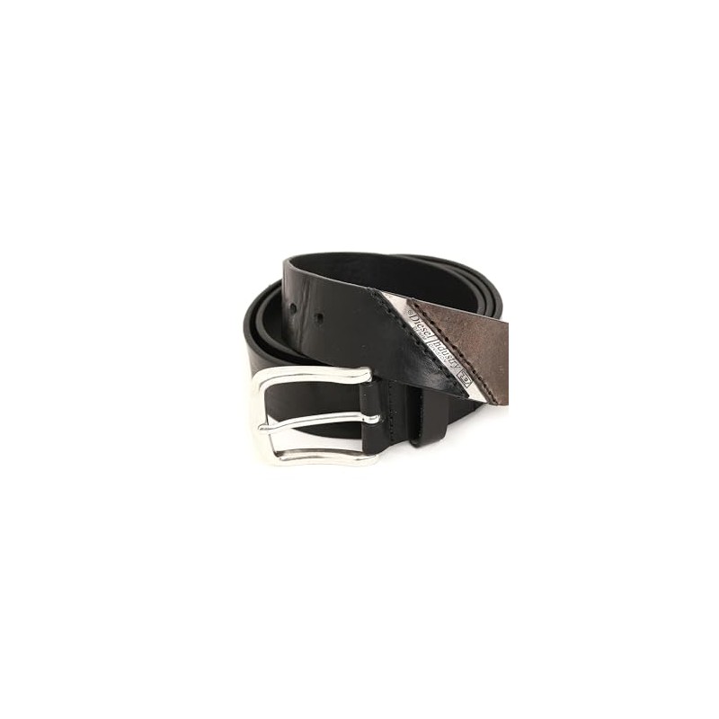 Diesel Men's B-line Logo Belt, T8013-pr080, 85 cm, T8013-pr080