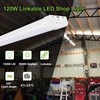 hykolity 4FT 120W LED Shop Light Linkable, 13000lm(400w Equivalent), 5000K