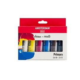 Paints Primary Acrylic 6 Color Set, 20mL