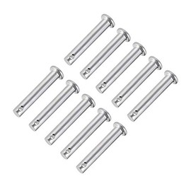 sourcing map Clevis Bolts Single Hole Fork Bolts 6 mm x 35 mm Flat Head Galvanised Steel Pack of 10