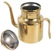 Luxshiny Ölflasche Ölspender Soßenkanne 24oz Ölkanne Ölbehälter Saucenkanne Golden Fettkanne