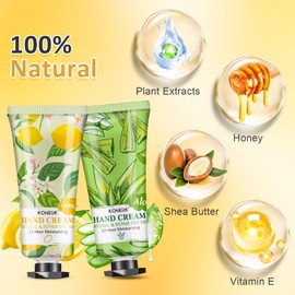 KONEUK 64 Pack Moisturizing Hand Cream Set For Women, Bulk Hand Lotion Travel Size for Dry Cracked Hands, Mini Hand Cream for Mom Gifts, Teacher Gifts, Thank You Gifts and Small Gifts for Women