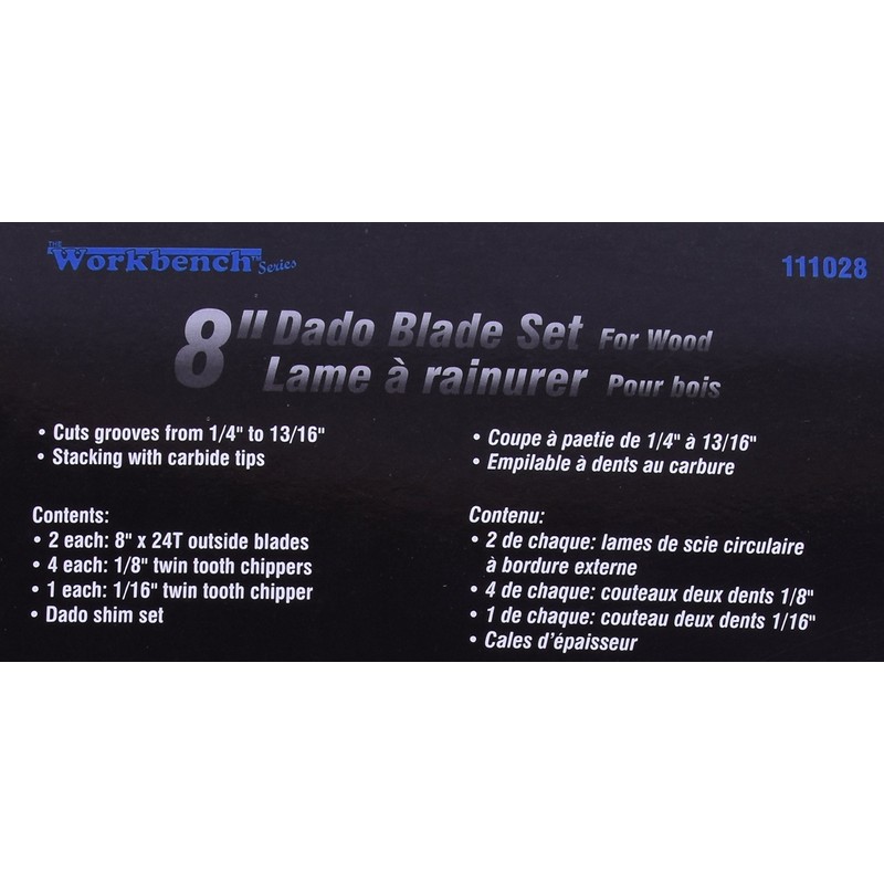 Toolway Dado Blade Set 8", 200 mm, 24 Tooth, Carbide