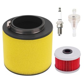 17254-HN5-670 Air Filter Oil Filter for Honda TRX350TM FourTrax 350 TRX350TE TRX350FE TRX350FM 2000-2006 TRX400FW Foreman TRX450S TRX450ES TRX450FE TRX450FM with Spark Plug Fuel Filter Kit