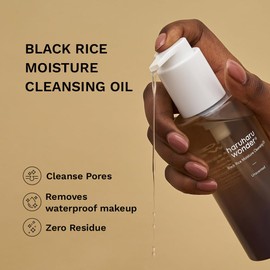 HARUHARU wonder Black Rice Moisture Cleansing Oil, Double Cleansing, Daily Makeup Remover, Pore Oil Cleanser, Korean Skincare, For sensitive, Non-comedogenic, 5.1 fl oz