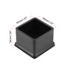 sourcing map Rubber Furniture Caps 40mm x 40mm Square Shaped