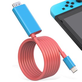 Mrhot Switch Combo HDMI Cable Switch Dock 3 in 1 HDMI/Type-C/PD100W Charging, No Dock Required, Compatible with Computers, Tablets, and Other Devices 6.6 ft (2 m) Length