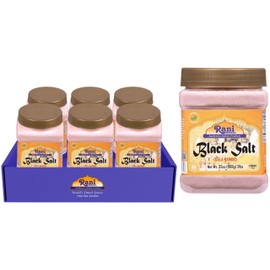 Rani Black Salt Powder (Kala Namak) Mineral 32oz (2lbs) 908g PET Jar, Pack of 6 ~ Unrefined, Pure & Natural | Vegan | Gluten Friendly | NON-GMO | Kosher | Indian Origin | Perfect for Tofu Scramble