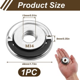 Angle Grinder Nut Fixtec Nut 4932352473 M14 Quick Change Heavy Duty Stainless Steel Angle Grinder Locking Retaining Flange Nut 150mm Universal Fit for Angle Grinders and Accessories