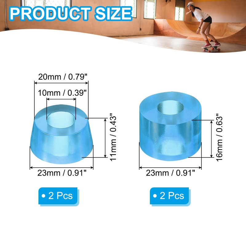 PATIKIL Skateboard Bushings, 90A PU Longboard Truck Bushing Conversion Kit