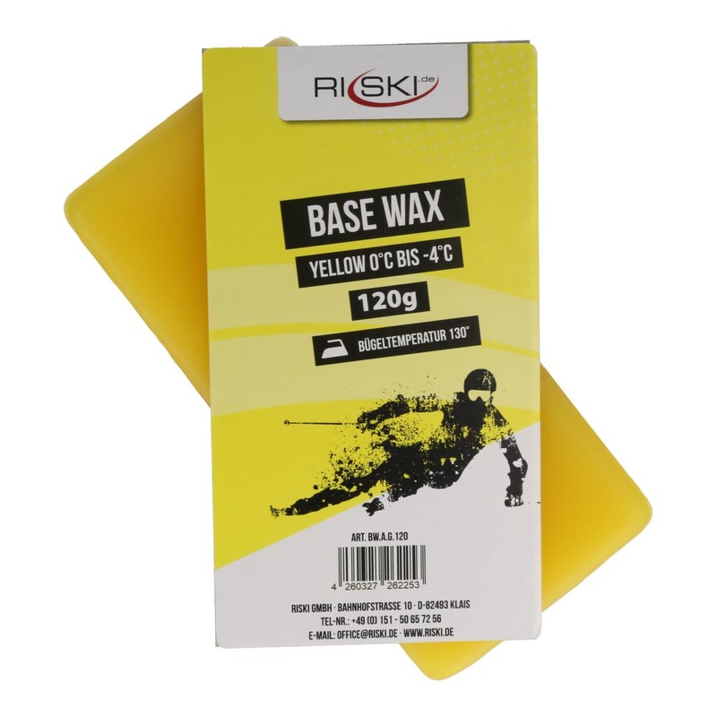 RiSki Ski Wax Set Base Wax Alpine Yellow 120g +