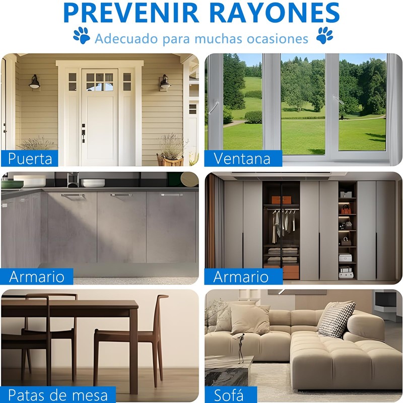 Piezas Protector de Puertas para Perro, 4 Protector de Muebles