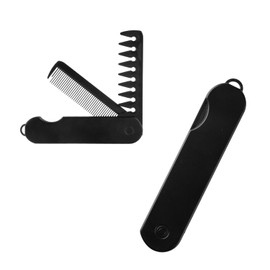 Tabanzhe Folding Pocket Comb 2-in-1 Portable Travel Comb for Men with Fine Tooth & Wide Tooth Styling Combs for Hair Beard Mustache Grooming and Combing