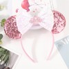 DRESHOW Mouse Ears Bow Headbands Glitter Party Decoration Cosplay Costume