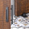 SMARTSTANDARD 6ft Heavy Duty Sliding Barn Door Hardware Kit, Black,