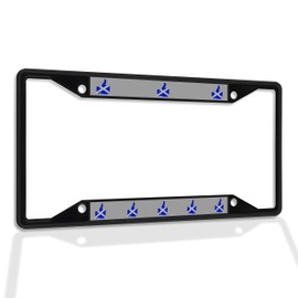 Fastasticdeals Metal Insert License Plate Frame Scotland Flag Thumbs up Weatherproof Car Accessories Black 4 Holes Solid Insert