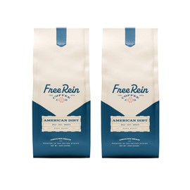Free Rein Coffee Company, American Dirt French Roast Dark Roast Ground Coffee – Bold & Smooth Coffee, 100% Arabica, Roasted in America – 12oz Bag (Pack of 2)