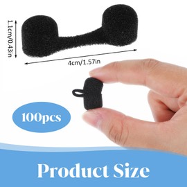 ElevateTech 100 Pieces Nose Plug Filter Disposable Nose Dust Filters Bulk Sponge Nostril Filters for Spray Tanning Welding Dust Allergies DustConstruction Areas (Black)