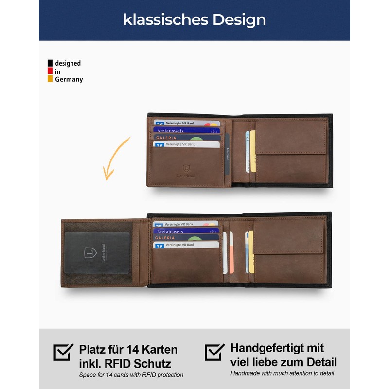 Lederhand iClassy Landscape, Black/Brown, Classic