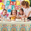 Retro Rainbow Themed Happy Birthday Party Supplies Set - Vibrant