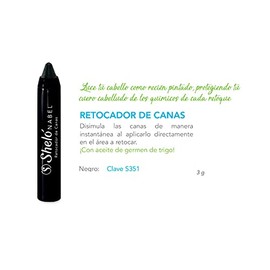 Retocador de canas, disimulador de canas con ingredientes naturales tonos a elegir (Negro)
