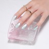 Light Blue Press On Nails Square, Cat Eye Press On