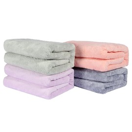 Topkey bath towel Set of 2 (Pink/Light Green)