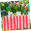 Mikinona Striped Tablecloth Red White Party Table Cover Decorative for