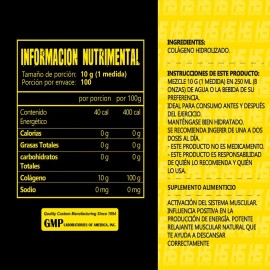 Colágeno Hidrolizado Polvo Hiper Sport Hs 1 Kg Sabores Moras