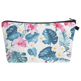 Cosmetic Bag Flowers Tropical Pencil Case Toiletry Bag Women's Make Up Bag Zip Full Print, multicoloured