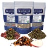 Organic Positively Tea Company, White Tea Sampler, Loose Leaf, 4