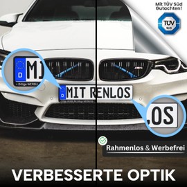 Ivality® Magnetic Number Plate Holder Frameless for 1 Number Plate | Magnetic Number Plate Holder Car | Number Plate Holder | Austria Change Number Plate